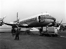 Douglas DC-7C spolenosti Martinair Holland (doprava holandských fanouk na...