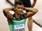 Wayde van Niekerk po semifinále dvoustovky na mistrovství svta v Londýn.