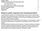 James Damore se v aktualizovaném dokumentu ohradil proti naení ze sexismu:...