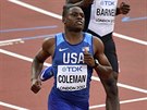 Americký sprinter Christian Coleman míí do finále svtového ampionátu.