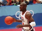 Michael Jordan bhem utkání amerického Dream Teamu v Barcelon 1992