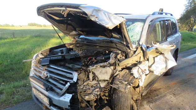 Nehoda, k níž došlo na silnici I/21 u Janova (7. 8. 2017)