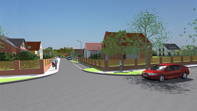 Vizualizace projektu �upichova. Potomci slavn�ho stavitele p�ipravili pod�l Lede�sk� ulice v Havl��kov� Brod� 35 stavebn�ch parcel.