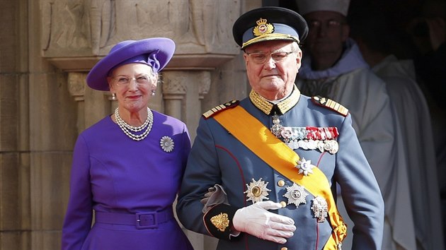 Dánská královna Margrethe II a její manel princ Henrik
