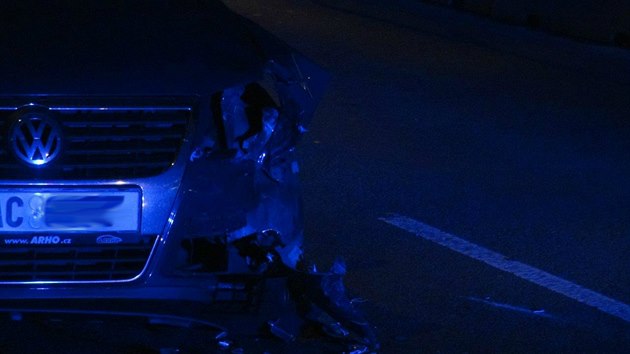 Nehoda motorky a auta skonila lehkm zrannm(3.8.2017)