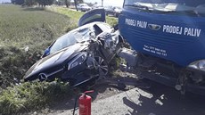 Dopravní nehoda mezi Horní Lukavicí a Peticemi (1. 8. 2017)