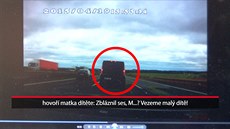 Zábr z videa v pípadu vybrování na dálnici D1, které eí soud