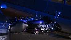Nehoda motorky a auta skonila lehkým zranním(3.8.2017)