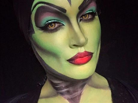 Make-up ve stylu Disneyho snímku Zloba  Královna erné magie.