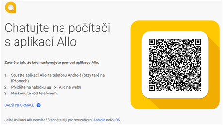 Google Allo lze nov vyuívat i ve webovém prohlíei.