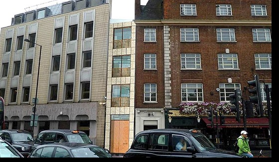Na londýnské Euston Road vznikne tři metry úzká budova, kterou navrhlo architektonické studio HOK.