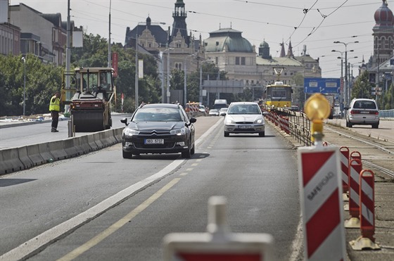 Oprava mostu generála Pattona v Plzni