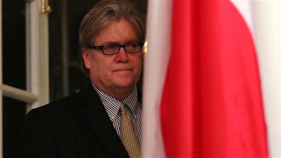 Bývalý hlavní stratég Steve Bannon v Bílém dom. 