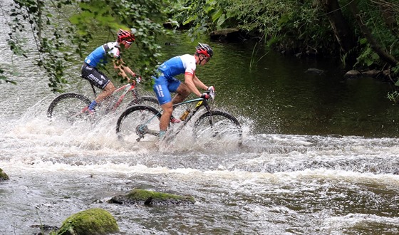 Momentka z Karlovarského AM bikemaratonu.