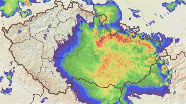 mapa bouřek Fotogalerie: Mapa bouřek v ČR, 10.8.2017 mapa bouřek