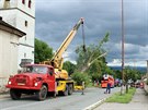 Nkolik desítek dom pokodila vtrná smr, která se prohnala obcí Bohuslavice...