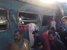 V egyptské Alexandrii se srazily vlaky (11. srpna 2017).