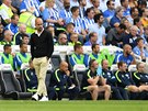 Trenér Manchesteru City Pep Guardiola pi utkání s Brightonem.