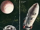 Papírový model Gagarinova Vostoku (a sondy Luna 3) z nmecké edice Junge Welt ...