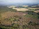 Letecký przkum ukázal rozsáhlý lesní polom u obce Libatov na Trutnovsku (14....