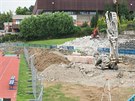 Stavebn� pr�ce na Stadionu ml�de�e ve Zl�n� pokra�uj�.