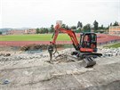 Stavebn� pr�ce na Stadionu ml�de�e ve Zl�n� pokra�uj�.