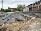 Stavebn� pr�ce na Stadionu ml�de�e ve Zl�n� pokra�uj�.