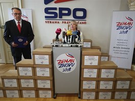 Ivana Zemanová oznámila na tiskové konferenci strany SPO, e má její manel...