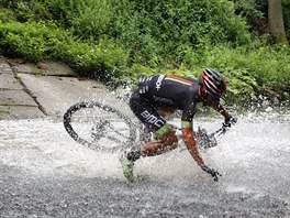 Momentka z Karlovarskho AM bikemaratonu.