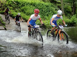 Momentka z Karlovarskho AM bikemaratonu.