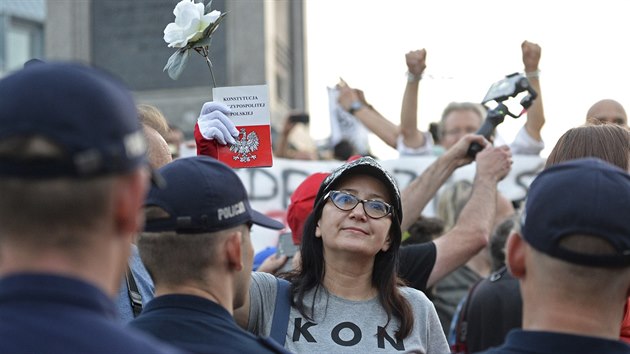 Protivládní demonstrace ve Varšavě (10. srpna 2017)