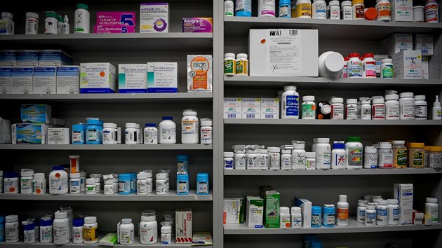 Léky proti bolesti na bázi opioidů v lékárně v Ohiu (20. června 2017)