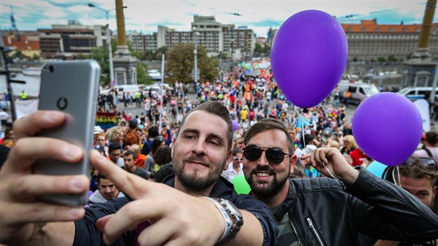 Pochod hrdosti gay, leseb, bisexul i translid (LGBT) Prague Pride (12.8.2017).