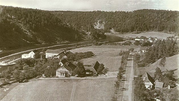 Obec Podolsko na historickm snmku.