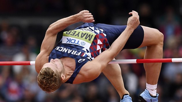 Kevin Mayer peskakuje laku na mistrovstv svta v Londn.