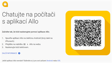 Google Allo lze nov� vyu�ívat i ve webovém prohlí�e�i.