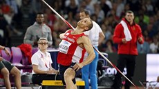 eský otpa Jakub Vadlejch ve finále MS v Londýn, v nm výkonem 89,73 metru...