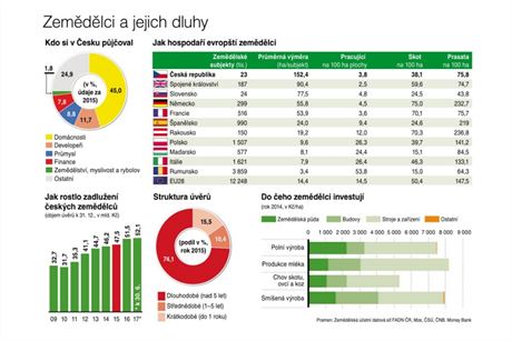 Zemdlci a jejich dluhy. Grafika