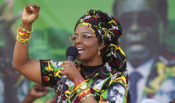 Bývalá první dáma a významná osobnost zimbabwské politiky Grace Mugabe.