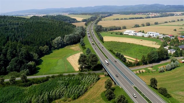 Plánovaná trasa dálnice D49 Fryták - Lípa I. a II. etapa
