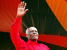 Angolský prezident José Eduardo dos Santos na mítinku  vládnoucí strany MPLA v...