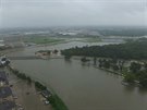 Pohled na zatopený Houston po boui Harvey