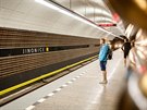 Oteven zrekonstruovan stanice praskho metra B Jinonice. (23. srpna 2017)
