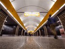 Oteven zrekonstruovan stanice praskho metra B Jinonice. (23. srpna 2017)