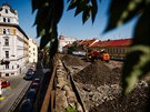 Rekonstrukce pra�sk�ho Negrelliho viaduktu (29. srpna 2017)