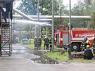 Zásah hasi v areálu firmy Explosia v Pardubicích.