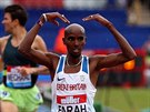 Mo Farah se louil s Diamantovou ligou v Birminghamu.