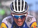 Francouzský cyklista Julian Alaphilippe v prbhu etapového závodu Vuelta.