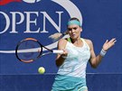Tereza Martincová odehrává míek v prvním kole US Open.