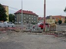 Ppravn prce na stavb novho autobusovho ndra v Lovosicch jsou v plnm...